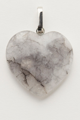 Stone Heart Bag Charm