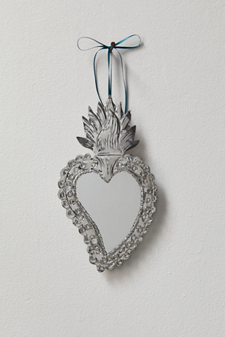 Silver Sacred Heart Wall Hanging