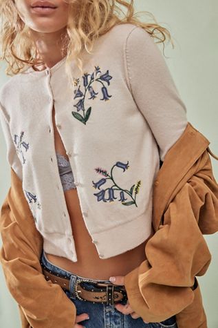 All Mine Embroidered Silk-Lined Cardi