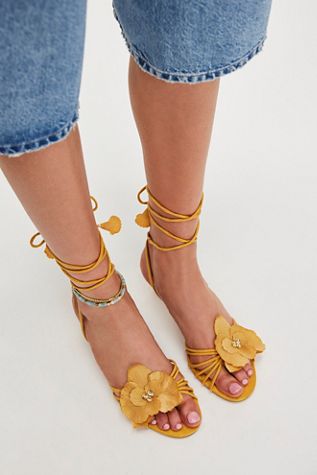 Carla Flower Wrap Heels