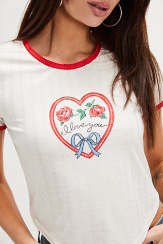 For Love And Lemons I Love You Heart Baby Tee