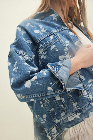 We The Free Opal Swing Floral Printed Denim Jacket