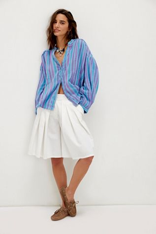 City Everly Linen Trouser Shorts