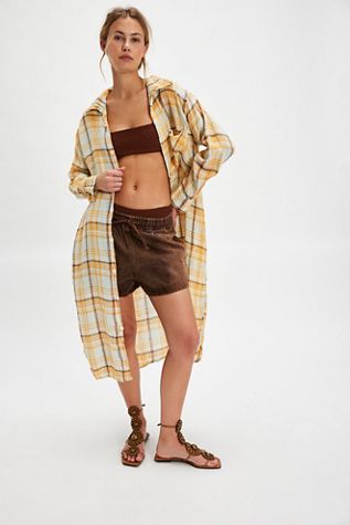 CP Shades Elle Plaid Midi Top
