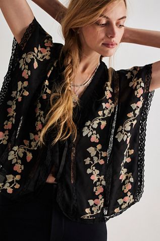 Marigold Printed Shine Lace Top