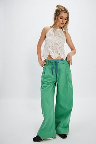 Buckle Back Trousers