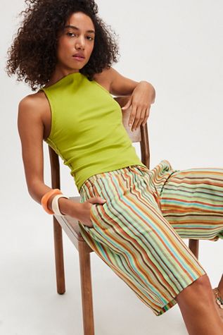 Saylor Poplin Stripe Shorts