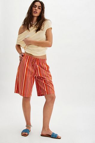 Saylor Poplin Stripe Shorts