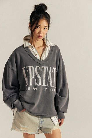 We The Free Venice V-Neck Graphic Sweatshirt