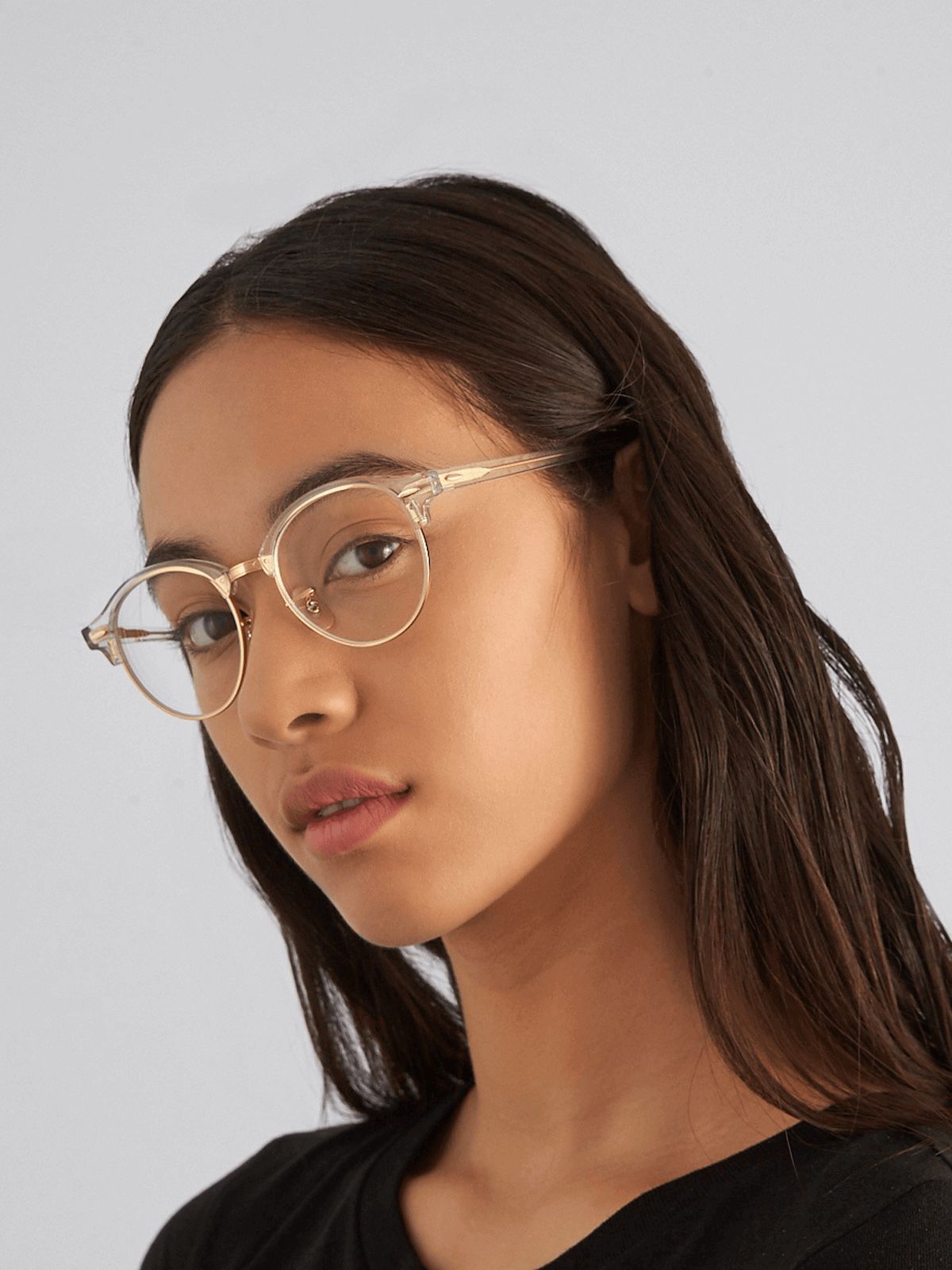 ray ban clubround transparent