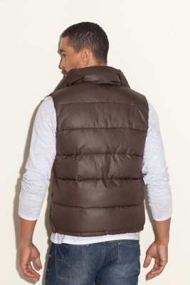 guess hooded puffer vest