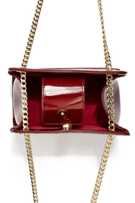 red patent crossbody bag