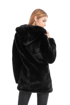 Hooded Faux-Fur Coat | GUESS by Marciano