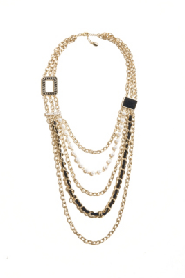 MultiStrand GoldTone Necklace