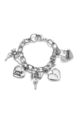 Key and Heart Charm Bracelet