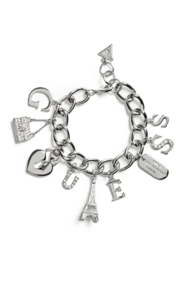 Silver-Tone GUESS Charm Bracelet | GUESS.com