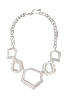 Silver-Tone Geometric Statement Necklace | GUESS.ca