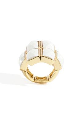 GoldTone Jeweled Stretch Ring