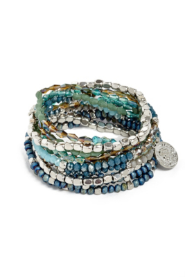 Evet Green Beaded Bracelet Set