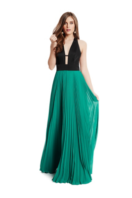 Saravia Pleated Maxi Dress 