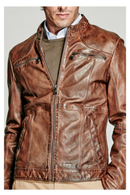 Bonded Leather Jacket | GUESS.com