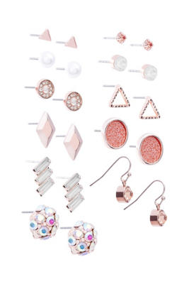 Rose GoldTone Earring Set