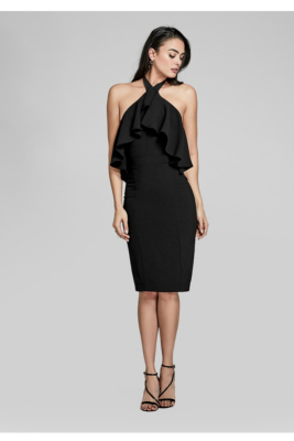 Ruffle Halter Dress Guess By Marciano