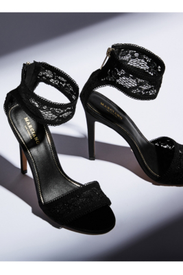 guess black lace heels
