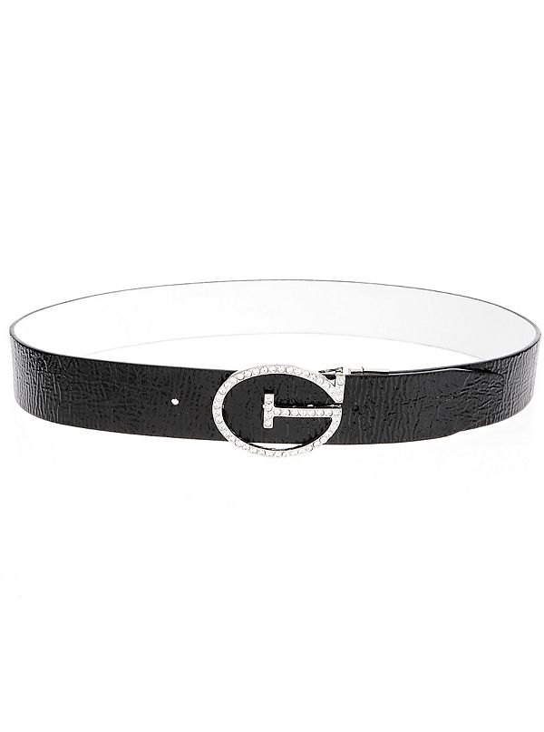 Reversible Patent Belt with Rhinestone G Buckle | GUESS.com