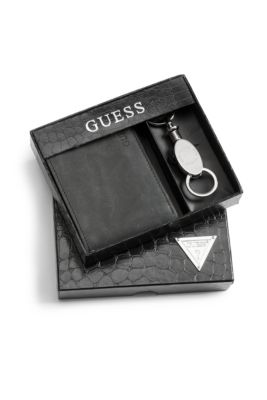 Sueded Wallet and Keychain Gift Set