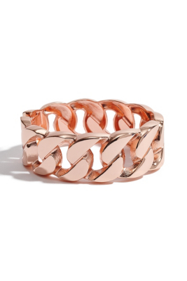 Rose GoldTone Chain Link Cuff Bracelet