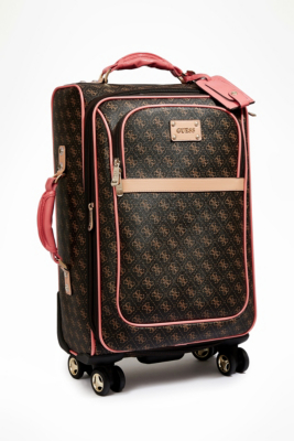 guess suitcase pink