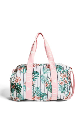 floral duffle bag with wheels