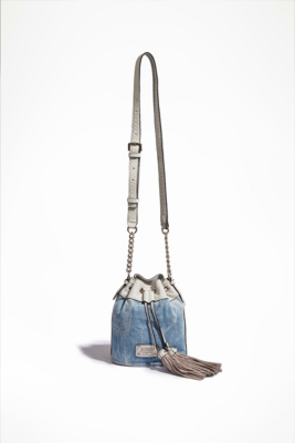 Denim Sky Drawstring Bag