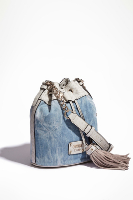 Denim Sky Drawstring Bag