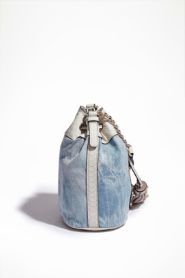 Denim Sky Drawstring Bag