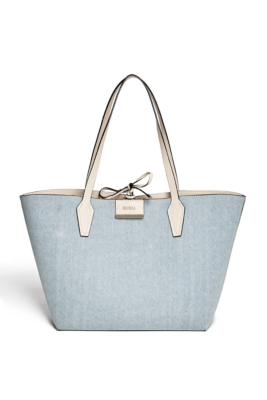 Bobbie Denim Inside-Out Tote | GUESS.com