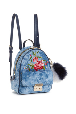 Varsity Pop Small Denim Backpack