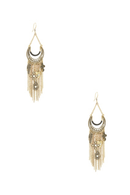 Gold-Tone Chandelier Charm Earrings | GUESS.ca