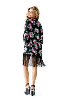 Floral Fringe Kimono