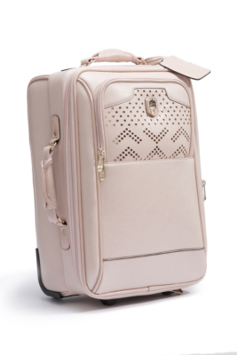 guess suitcase pink