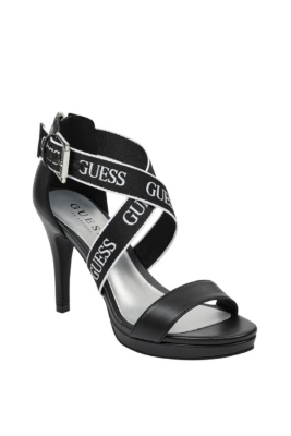 guess logo heels