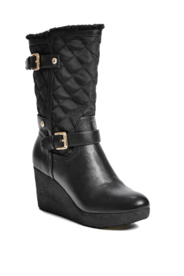 Heidy Wedge Boots | Guess Factory Canada