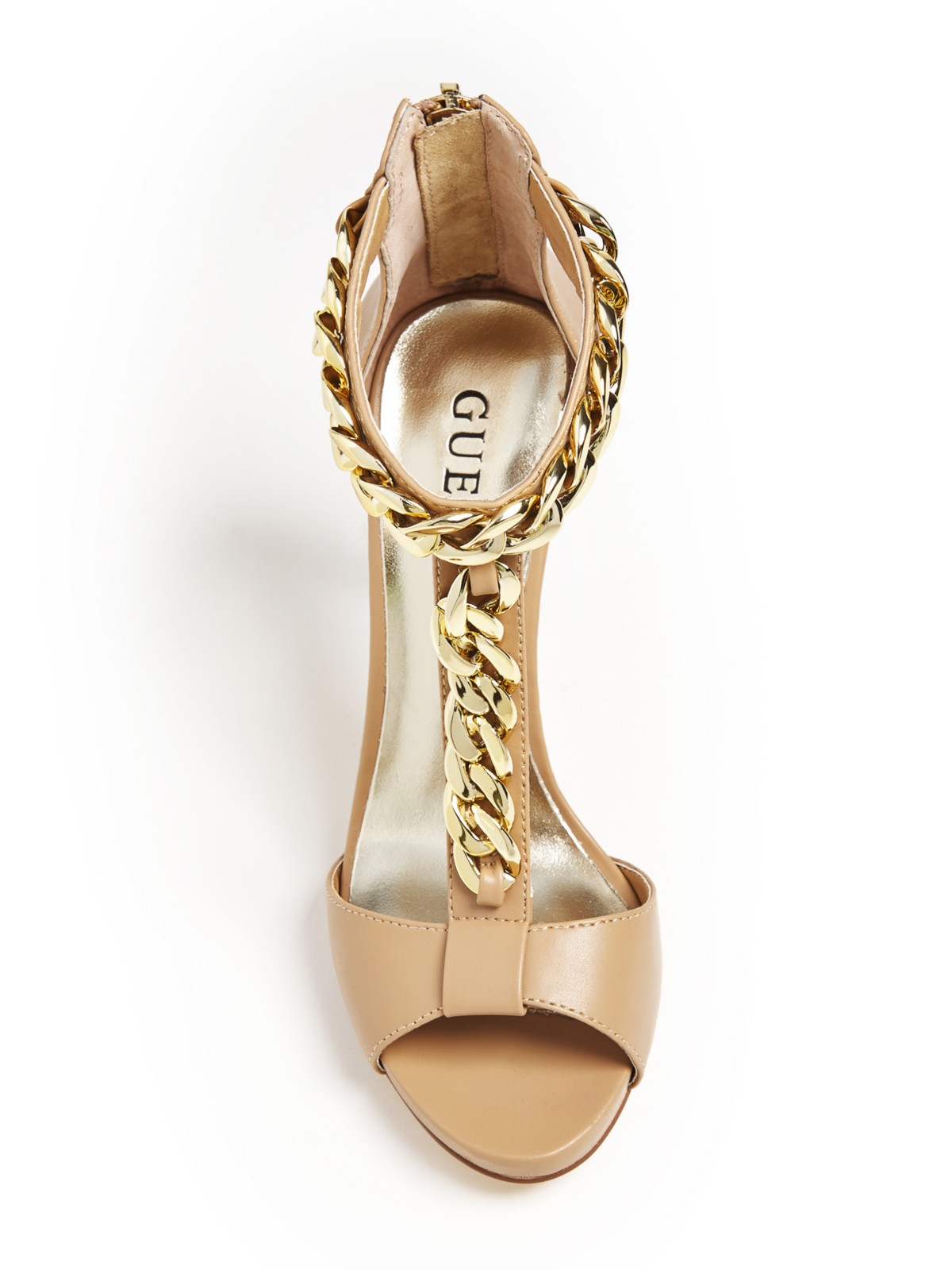 GUESS Raquel Chain T-Strap Sandals | eBay