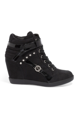 guess women's wedge sneakers