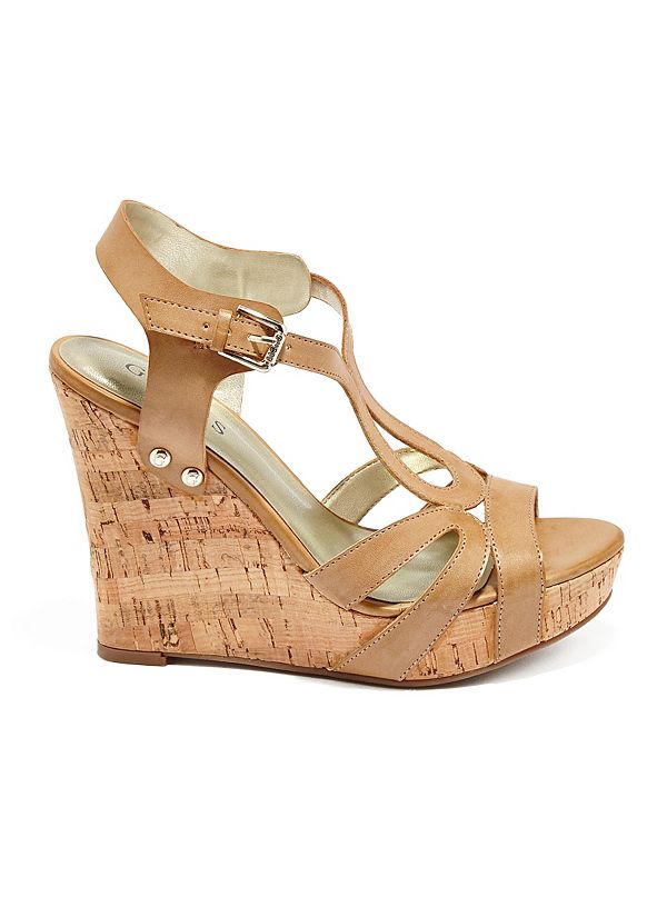 Teal Cork Wedge | Guess Factory Canada