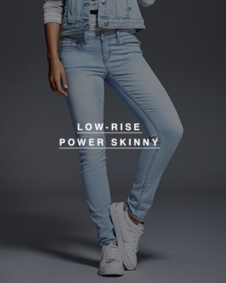 guess power skinny low jeans