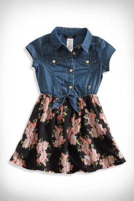 Little Girl Floral-Print Two-Fer Dress (2-6x) | GUESS.com