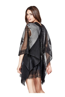 Lace Fringe Kimono | GUESS.com