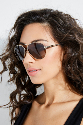 Catherine Rhinestone Aviator Sunglasses